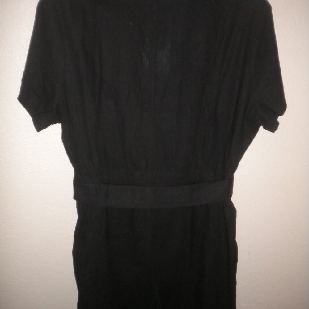 Matty M Women's Size XL Black Linen Blend Shorts Romper NWT - Picture 5 of 5